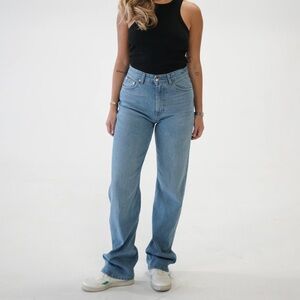 Djerf Ave straight jeans mid blue